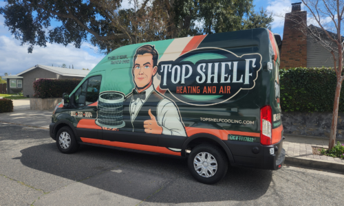 Top Shelf Heating and Air Service Vehicle